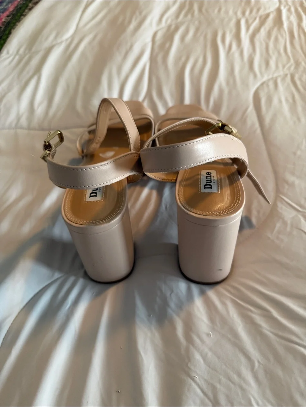 Dune London Molten Platform Sandal in Natural Blush